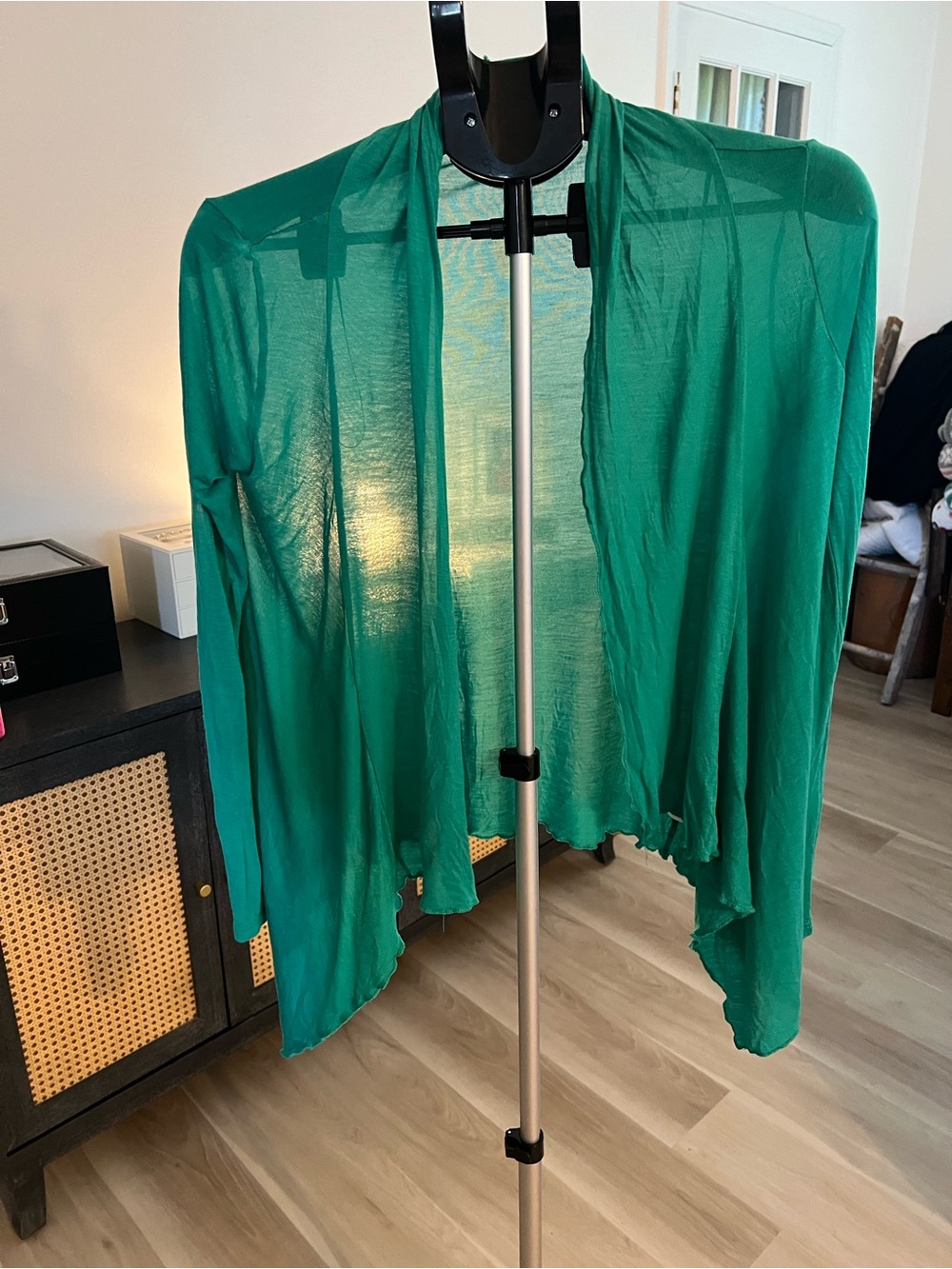 Active Basic Emerald Green Lightweight Open-Front Cardigan